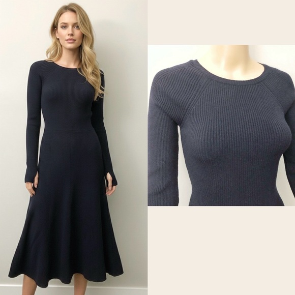 Zara Dresses & Skirts - ZARA Knits Minimalist Elegant Stretchable Black Short Sleeve Midi Dress. Medium